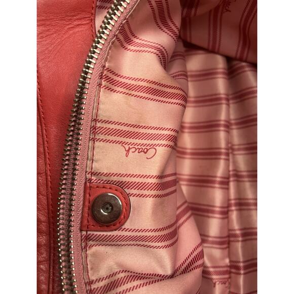 Coach Penelope 13160 Satchel In Red Pebbled Leather Shoulder Bag - Picture 5 of 11
